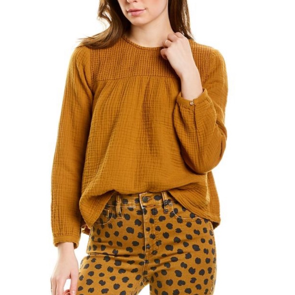 Madewell Smocked Swing Top